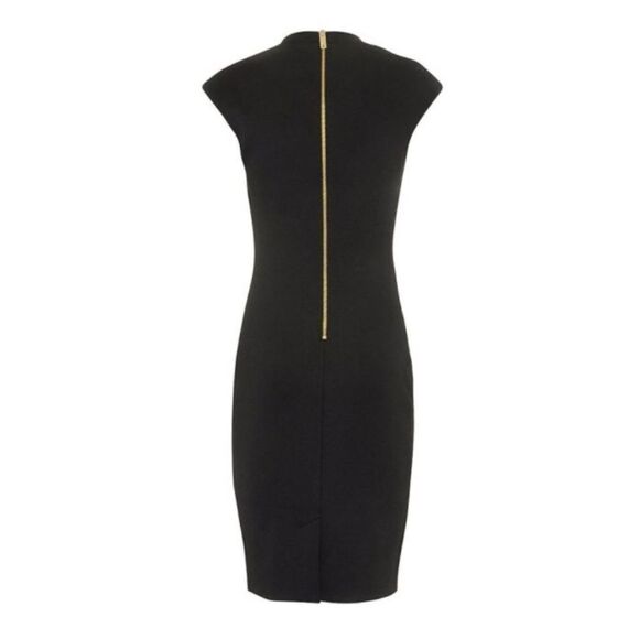 Ted Baker Black Sheath Dress - The Neoprene Chayad Suit Dress (size 1) - Picture 7 of 10